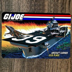 USS Flagg GI Joe Aircraft Carrier Image 8×12 Metal Wall Sign