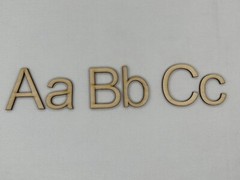Laser Cut Unfinished Wood Letters or Numbers Arial Font Craft Cutout