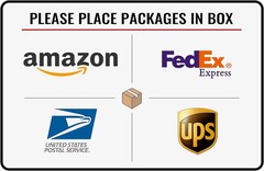 Bestylez Please Place Packages in Box Delivery Sign for Tin Metal Signs 12 x 8