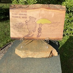 Winnie The Pooh Rustic Wood Quote With Pooh And Piglet By Woodsnacks Signed