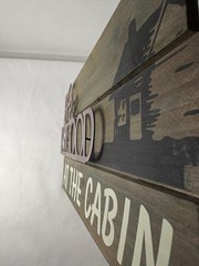 Life Is Good At The Cabin Wooden Sign Wall Hanging Lodge Man Cave Rustic Decor