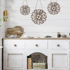 Wood Windmill Wall Decor Set Farmhouse Rustic Kitchen Living Room Bedroom