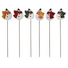 Christmas Snowman Garden Stakes Metal Yard Sign Outdoor Snowmen Lawn Stake Xm…
