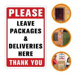 Sign for Package Here Sticker Delivery Sign Decal Please Leave Packages