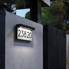Modern Solar Address Sign, Easy Installation