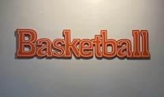 Unbranded Orange and White “Basketball” Wall Decor One Size