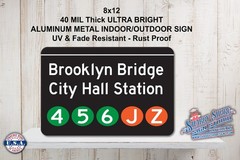 Brooklyn NY City Hall Subway Sturdy Metal Indoor/Outdoor Sign 8×12