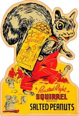 Squirrel Butter Salted Peanuts Laser Cut Metal Advertising Sign 17×12