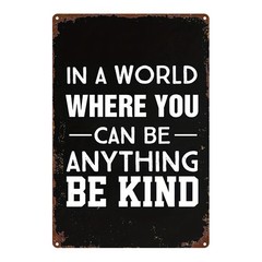 Black Metal Sign 8×12 Inches White Text Wall Art