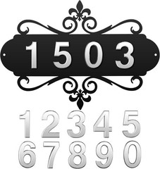 House Address Plaques Metal Address Sign Outside House Number Mailbox Number