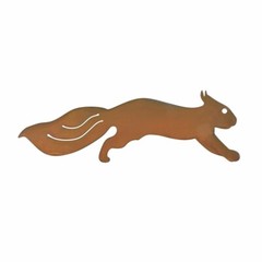 Rusty Running Squirrel Statue Metal Garden Decoration Stake for Trees Fences