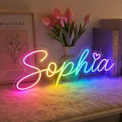 Personalized RGB Kids Name Neon Sign Custom LED Nursery Wall Decor