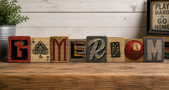 Game Room Wall Sign – 6.75″ x 40.5″ – Game Themed Letters