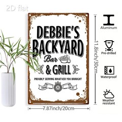1pc 2D flat Room Decor, Tin Metal Signs Vintage Bar Sign, Plaque Decoration, Wal