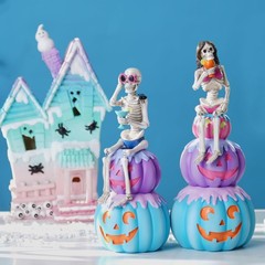 Summer Decorations Halloween Skeleton Statue – Collectible Figurines Summerwe…