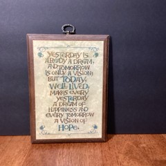 Vintage Wooden plaque home decor featuring Hope Quote Inspirational Farmhouse