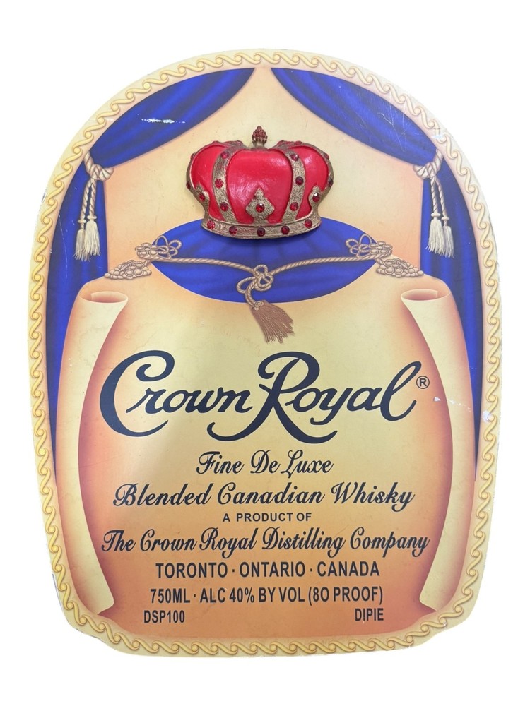 Crown Royal 00s Bar Decor Authentic Kentucky Bourbon Whiskey Wood Wall Art