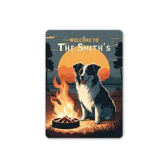 Australian Shepherd Fire Pit Metal Sign
