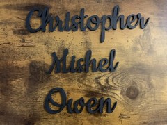 Personalized Name Sign – Custom Cursive Name Decor – Custom Name Gift 3D Printed