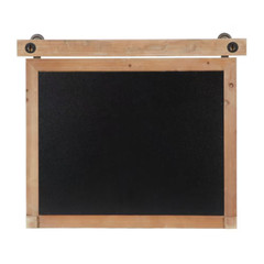 21 In. X 17 In. Wood Brown Sign Wall Decor with Chalkboard