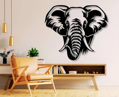 Majestic Elephant Metal Wall Art, Elegant Animal Decor, Rustic Home Gift