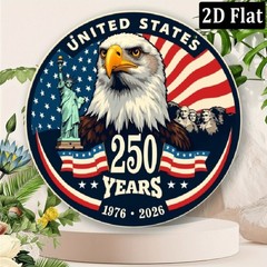 Round Metal Sign Aluminum Sign 8 Inch Round Patriotic Funny USA Decor