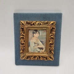 VINTAGE Wall ART Julie Manet Cat Pierre-Auguste Renoir Frame Ornate Gold gilt