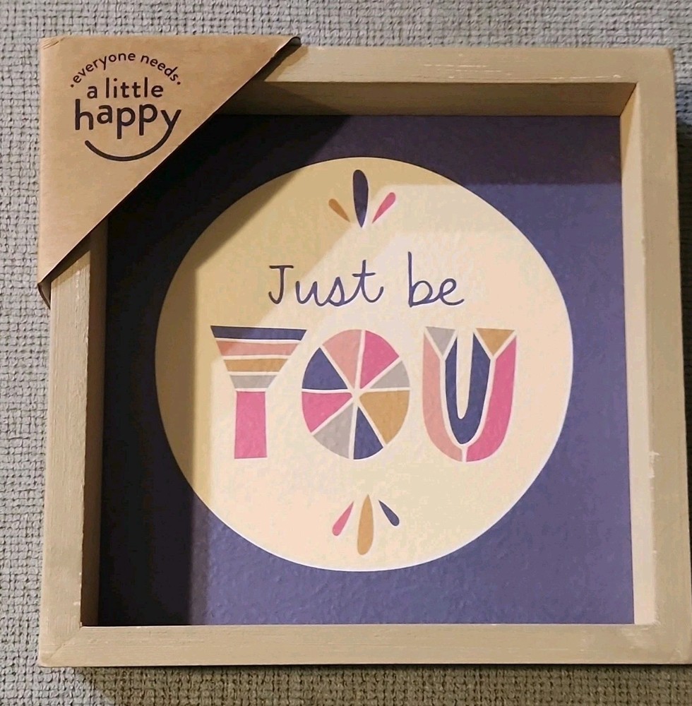 DaySpring Just Be You Inspirational Shadow Box, Wood & Paper, Beige & Multicolor