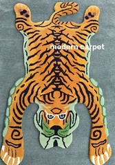 Tibetan Tiger Rugs 3×5 Feet Handmade 100% Woolen Hand Tufted For Home Decoration