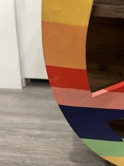 Peace Wood Shelf Sit Or Hang 18” | Colorful Pride Peace Shelf