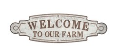 59451 Metal Wall Sign, 11 x 36, Brown/Gray