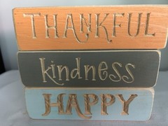 3- Wood Block Inspirational Words Table/Shelf Farmhouse Decor WD8