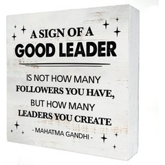 Create New Leaders Inspirational Wooden Sign Farmhouse Business Room Wall Decor