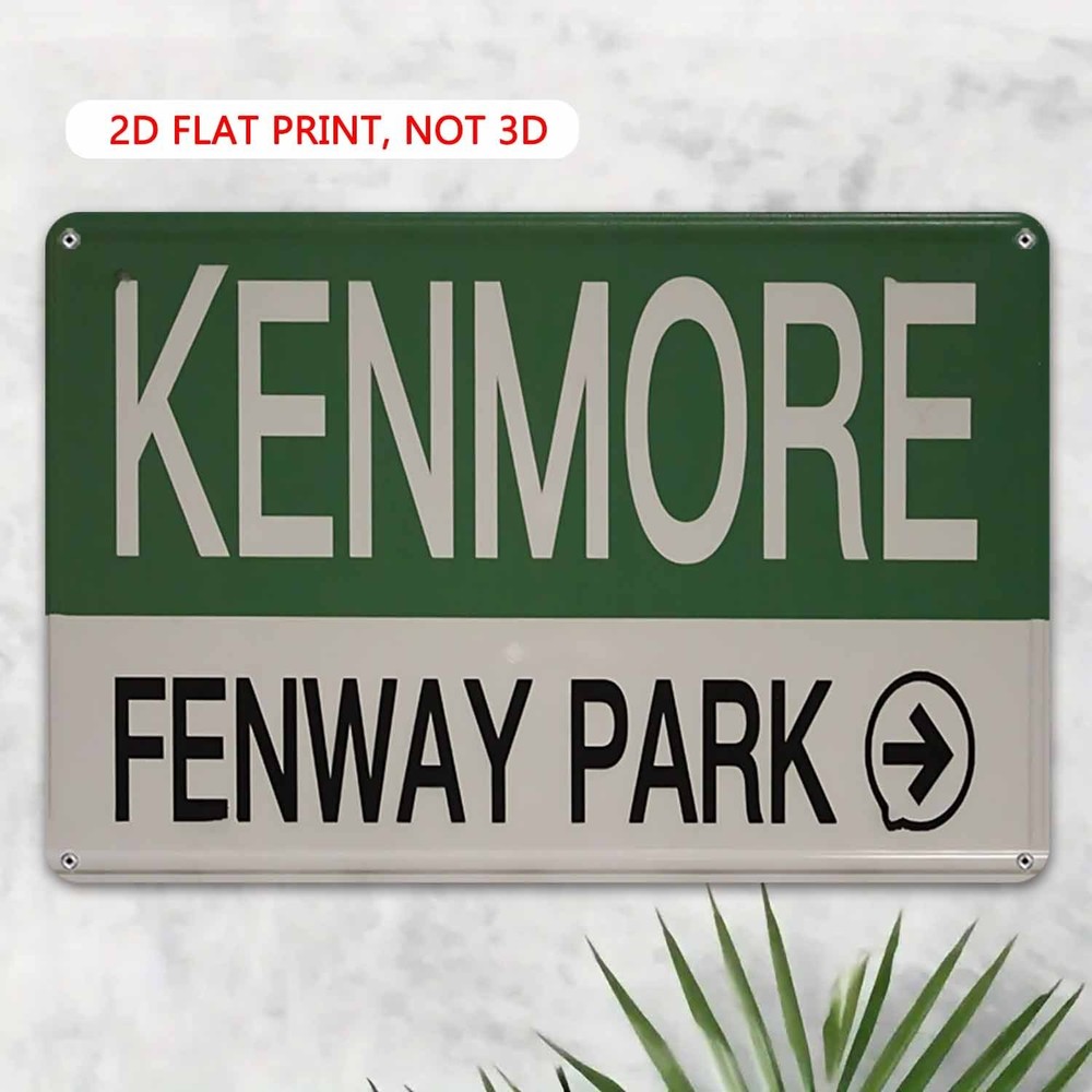 Fenway Park Kenmore Metal Sign Boston Red Sox Fan Home Bar Garage Decor Gift