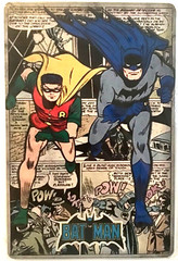 TIN SIGN 8×12 new Batman Robin superheroes DC comic book dynamic duo (Br2b)