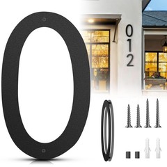 16 Inch House Numbers Oversized Floating Design Matte Black – Modern Address