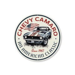 Chevy Camaro An American Classic Since 1967 Sign Chevrolet Automotive Car Man