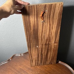 Vintage Handcrafted Giraffe Wall Hanging Wood Art Panel Carving 17.5″x7″