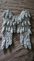 Wicker Angel Wings Wall Decor White Wash Farmhouse Style Wall Art Unique