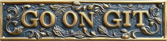 Go on Git Street Sign Retro Funny Wall Decor Metal Tin Signs Fall Season Horror