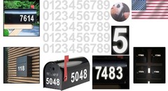 Modern Reflective Number Decals for Mailbox – Waterproof, Easy to Apply, 5 Sets
