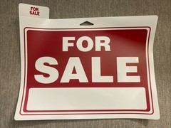 For Sale Sign Car, 12 Inches by 8 Inches – 20 mil Polystyrene Plastic