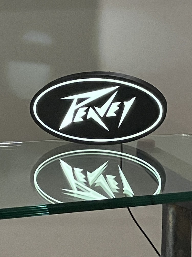 Custom Made 3d Peavy LED LightBox! Light Box! Guitar