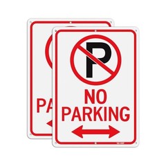 No Parking Signs – 2 Pack – 10 x 7 Inches Rust No Parking -10″ x 7″ – 2 Pack