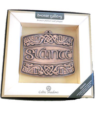 Slainte Wall Plaque, Celtic Shadows, metal, gift boxed