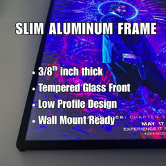 LED Backlit Window View Wall Art Lighted Frame – grey window