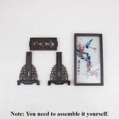 Chinese Mini Screen Decor Plastic Photo Frame Landscape Tabletop Screen Display