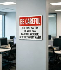 Be Careful Safety Warning Metal Sign for Factory Workshop Construction Office