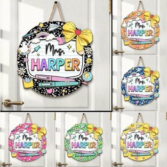 Personalized Composition Notebook Teacher Door Hanger Classroom Sign Gift