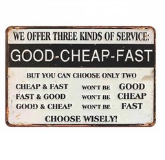 BanginPrints Aluminum Service Sign 8×12 Metal Funny Shop Office Garage
